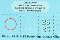 1/600 Atlantis Model USS Bainbridge Frigate 717