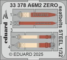 1/32 Eduard A6M2 Zero Seatbelts Steel Zoom Set 33378