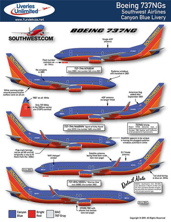 1/144 Fundekals SOUTHWEST 737NGs 44016