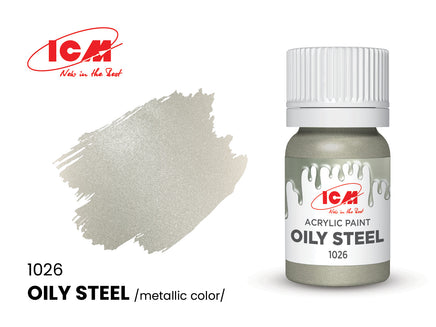 ICM Acrylic Paint Oily Steel (12 ml) 1026