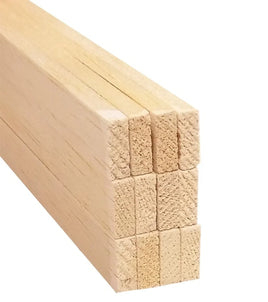 Bud Nosen Balsa Stick 3/16" x 1/2" x 36" (12/pkg) 1057