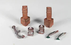 HO Monroe Chimneys, Vents and Lights #2304