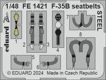 1/48 Eduard F-35B seatbelts STEEL for TAMIYA FE1421