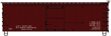 HO Accurail 36' Wood Boxcar Metal Ends Fishbelly Underframe (Mineral Red) 1398