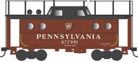 HO Bowser N5c Caboose PRR Shadow Keystone North Region w/Trainphone Road #477995 - 43397 - MPM Hobbies