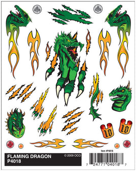 PineCar Flaming Dragon Decal 4018