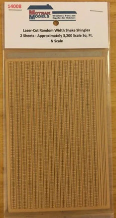 Model shingles packaging with 'Monogram Models' branding on a wooden surface