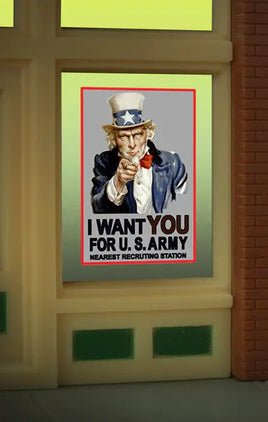Miller Engineering Uncle Sam Window Sign 9005 - MPM Hobbies