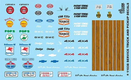 1/24-1/25 Gofer Service Truck and Pickups Decal Sheet 11038