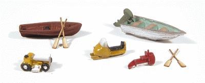 N scale Railway Express Miniature Recreational Detail Set 2192 featuring miniature park and outdoor leisure accessories for model railroad scenery and dioramas
