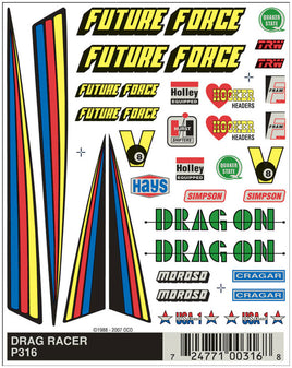 PineCar Drag Racer Decal 316