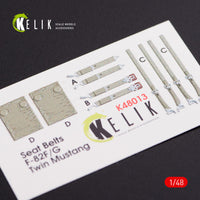 1/48 Kelik F-82 (F,G) Twin Mustang interior 3D decals for Modelsvit kit K48013