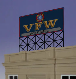 O/HO Miller Engineering Large VFW Billboard 88-1251 - MPM Hobbies