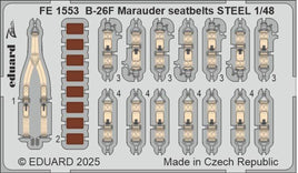 1/48 Eduard B-26F Marauder seatbelts STEEL FE1553