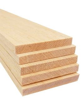 Bud Nosen Balsa Sheet 3/8" x 3" x 36" (5/pkg) 1137