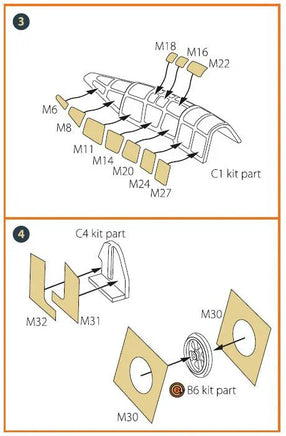 Clear Prop A72062 masking set with complete coverage masks for canopy and glazed areas on 1/72 scale M6A1 Seiran submarine-launched aircraft
