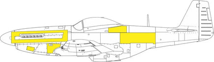 1/72 Eduard Paint Mask for EDUARD P-51D surface panels CX665