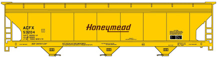 HO Accurail Honeymead 3-Bay ACF Covered Hopper 81762 - MPM Hobbies