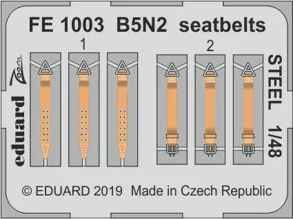 1/48 Eduard B5N2 seatbelts STEEL for HASEGAWA FE1003