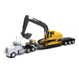 1/32 New-Ray Peterbilt 379 Big Rig w/ Backhoe 11283