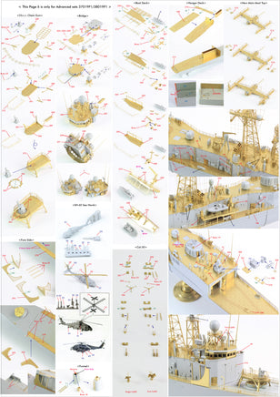 1/350 Pontos Model USS FFG Oliver Hazard Perry Class Detail Up Set "Advanced" 37019F1