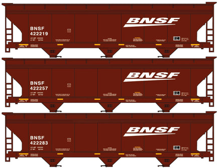 HO Accurail Burlington Northern Santa Fe (BNSF) 3-Bay ACF Hopper (3-Car Set) 8177