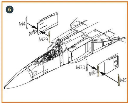 1/72 Clear Prop MiG-23ML, MLD, P, MLAE Exterior painting mask on yellow kabuki paper for CP kits 72099