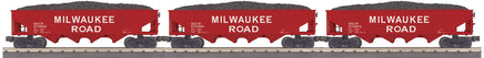 O MTH Milwaukee Road 3-Car 4-Bay Hopper Car Set 30-70138