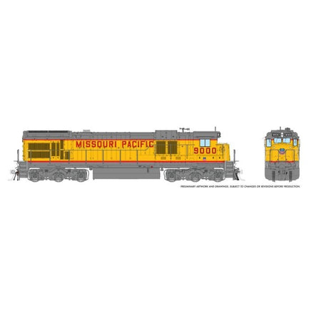 HO Rapido C36-7 (DC/DCC/Sound): Missouri Pacific - Armour Yellow: #9000 42614