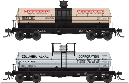 HO Broadway Ltd 6,000 Gallon Tank Cars Variety Set A (2-Pack) 6470