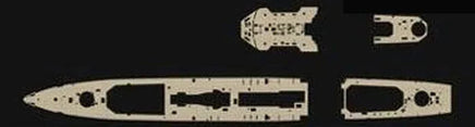 1/700 Flyhawk Deck Paint Mask for Light Cruiser Aurora 1945 710017