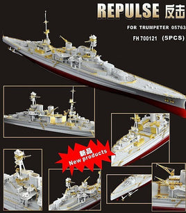 Model ship kit for Trumpeter 05763 with detailed views and 'New products' label.