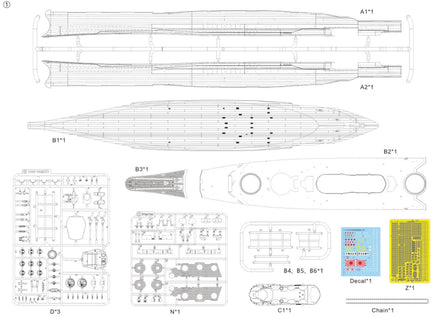 1/350 Veryfire IJN Kii Super Yamato Battleship (Deluxe Version) 350908DX