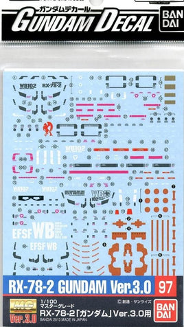 1/100 Bandai Gundam Decal RX-78-2 Gundam Ver.3.0 2247096