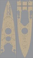 1/350 Pontos Model HMS Prince Of Wales Wooden Deck Set 35004WD1