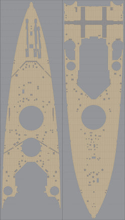 1/350 Pontos Model HMS Prince Of Wales Wooden Deck Set 35004WD1