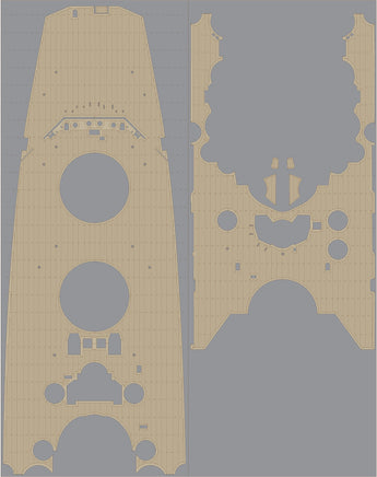 1/350 Pontos Model IJN Musashi Wooden Deck Set 1945 35005WD1