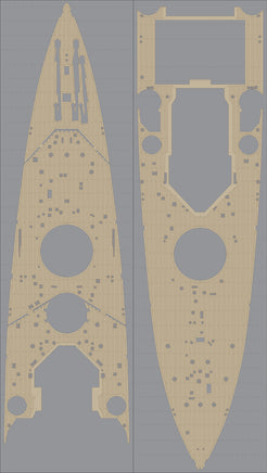 1/350 Pontos Model HMS King George V Wooden Deck Set 35008WD1