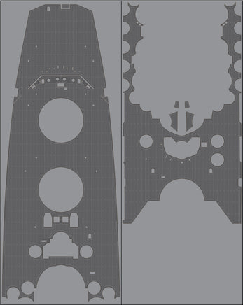 1/350 Pontos Model IJN Yamato Wooden Deck Set Black Deck 35009WD1