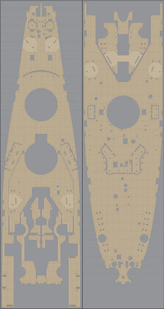 1/350 Pontos Model USS BB-63 Missouri Wooden Deck Set Yellow Deck 35010WD1