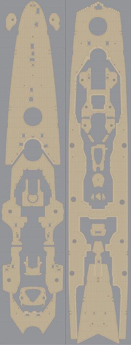 1/350 Pontos Model DKM Prinz Eugen Wooden Deck Set for R 35017WD1