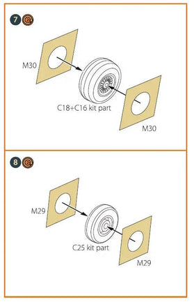 1/48 Clear Prop F-4G/E Phantom II Painting Mask on Yellow Kabuki Paper for MENG Kit 48028