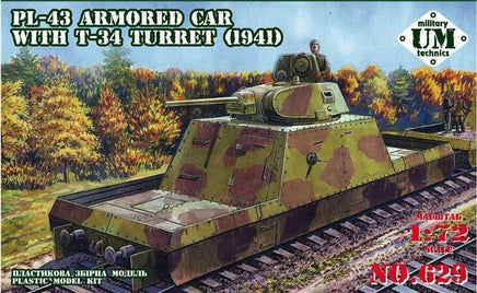 1/72 Uni Model PL-43 Armored Car with T-34/76 (1941) Turret MT-629