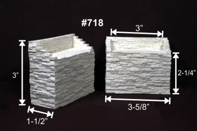 HO Monroe Bridge Abutment Split Stone 2-Pack #718