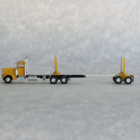 N Trainworx Yellow Peterbilt 379 Log Truck 47985