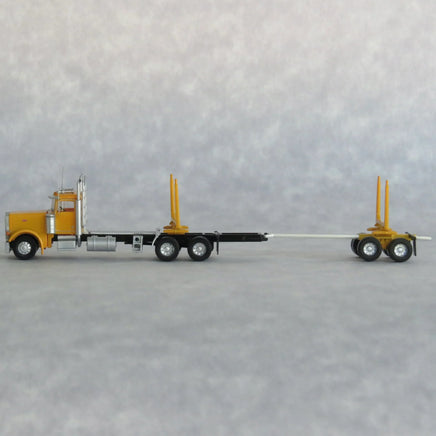 N Trainworx Yellow Peterbilt 379 Log Truck 47985