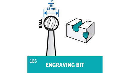 Dremel Engraving Bit 1/16" Ball 106
