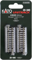 N Kato 62mm Straight Track (4 Each) 20-040