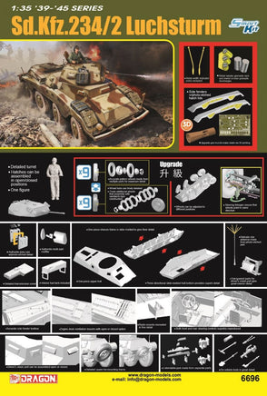 1/35 Dragon Model Sd.Kfz. 234/2 Luchsturm 6696