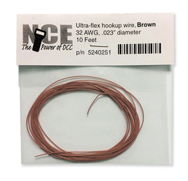 NCE Brown Ultra-Flex Wire 32AWG 10 Feet 0251